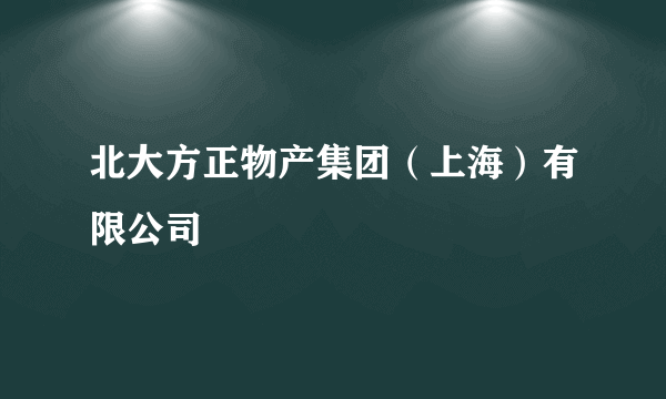 北大方正物产集团（上海）有限公司