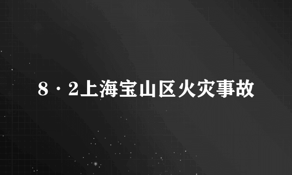 8·2上海宝山区火灾事故