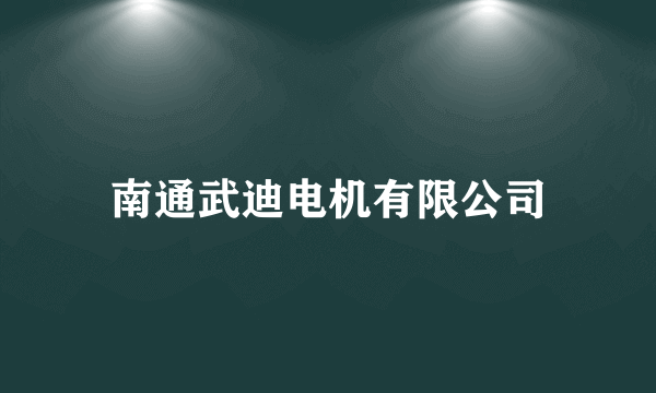 南通武迪电机有限公司