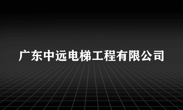 广东中远电梯工程有限公司