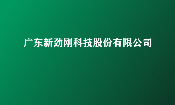 广东新劲刚科技股份有限公司