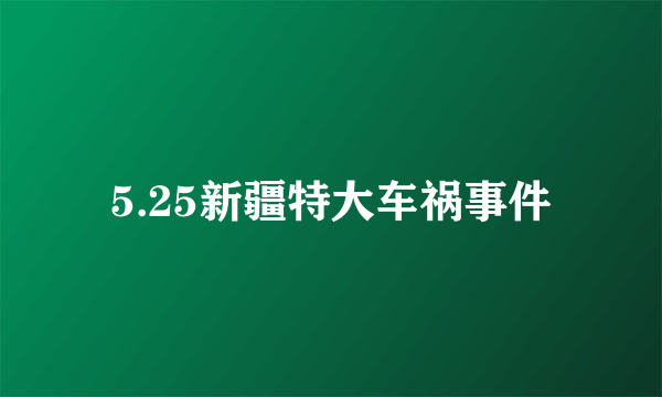 5.25新疆特大车祸事件