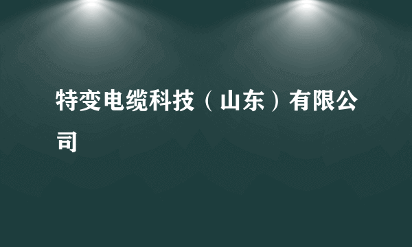 特变电缆科技（山东）有限公司