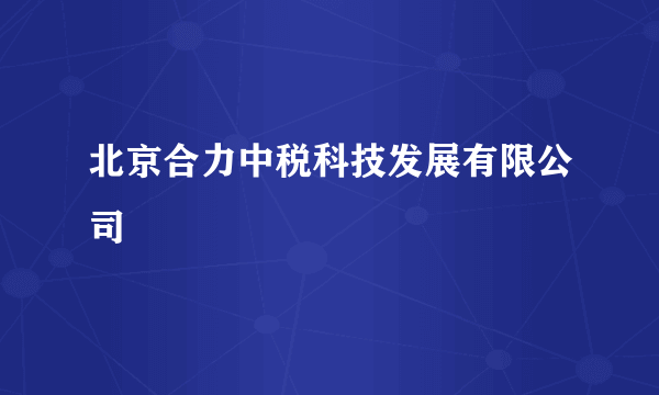 北京合力中税科技发展有限公司