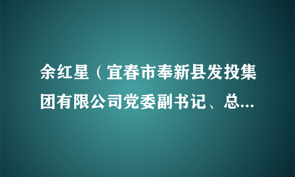 余红星（宜春市奉新县发投集团有限公司党委副书记、总经理（聘任））