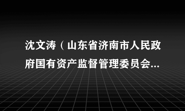 沈文涛（山东省济南市人民政府国有资产监督管理委员会党委委员、副主任）