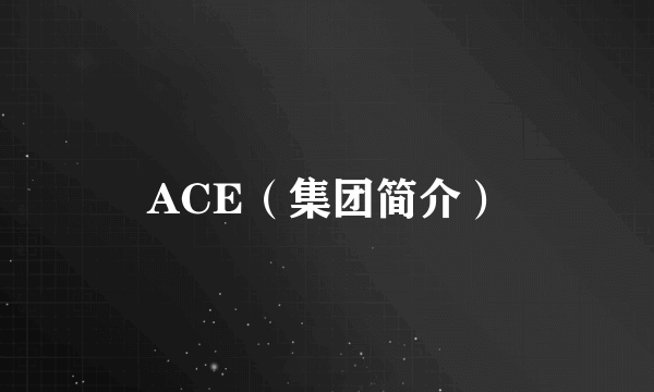 ACE（集团简介）