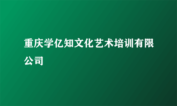 重庆学亿知文化艺术培训有限公司