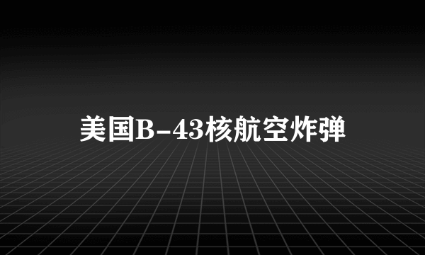 美国B-43核航空炸弹