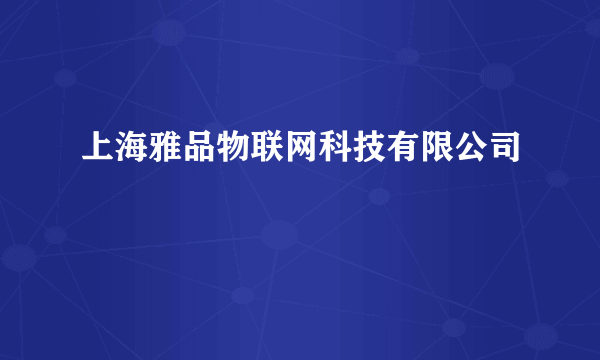 上海雅品物联网科技有限公司