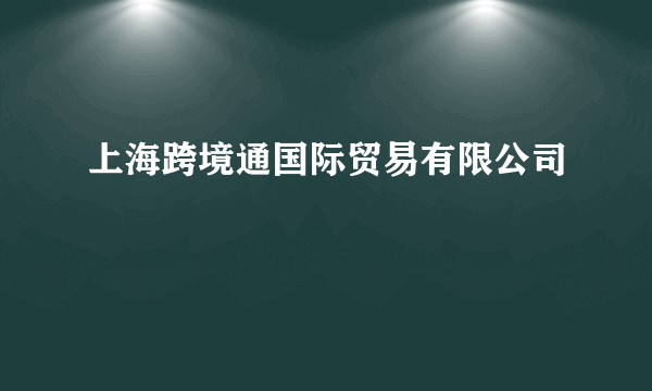 上海跨境通国际贸易有限公司