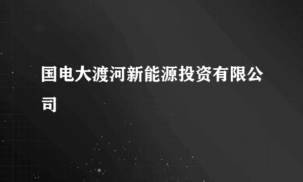 国电大渡河新能源投资有限公司