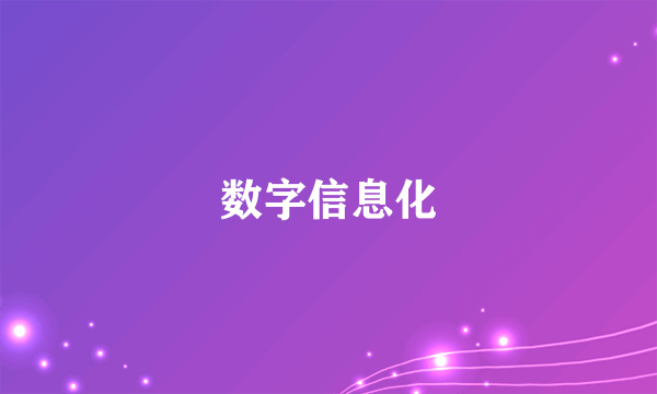 数字信息化