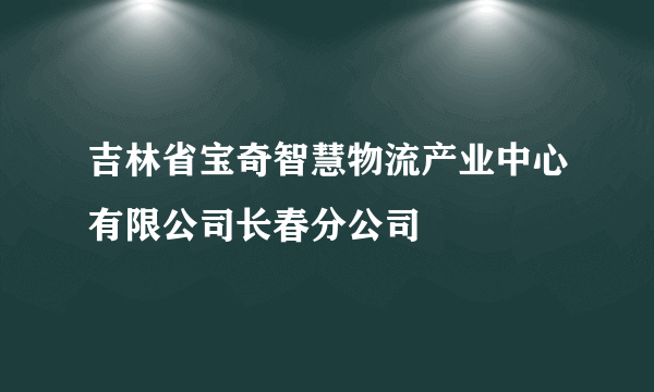 吉林省宝奇智慧物流产业中心有限公司长春分公司