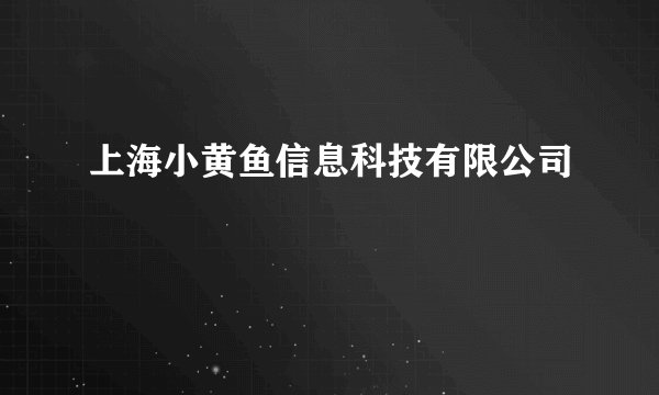 上海小黄鱼信息科技有限公司