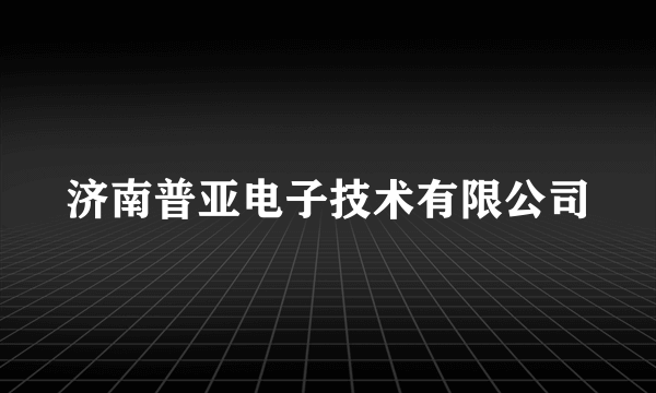 济南普亚电子技术有限公司