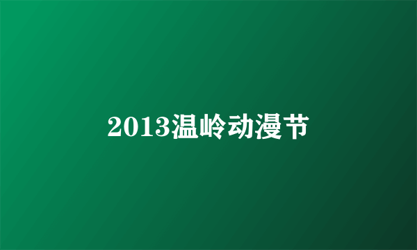 2013温岭动漫节