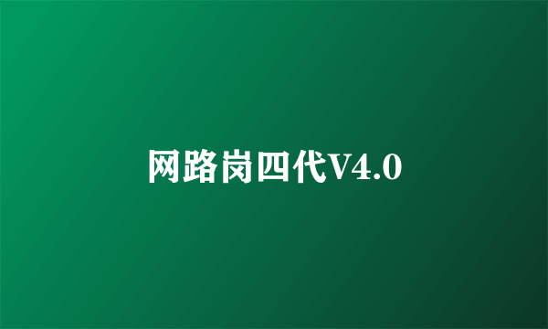 网路岗四代V4.0