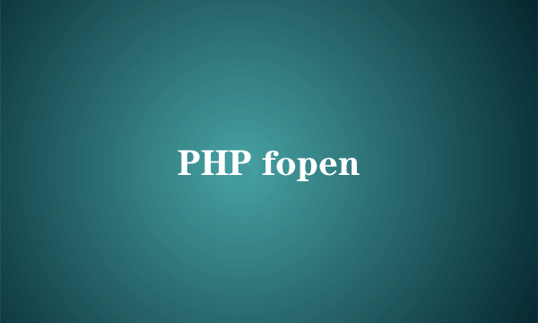 PHP fopen