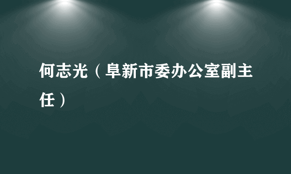 何志光（阜新市委办公室副主任）