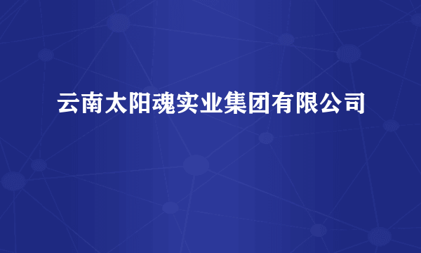 云南太阳魂实业集团有限公司