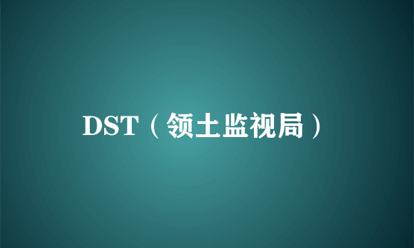 DST（领土监视局）