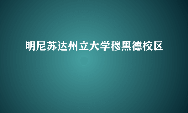 明尼苏达州立大学穆黑德校区