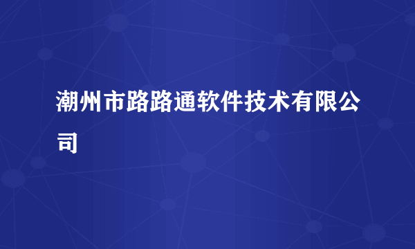 潮州市路路通软件技术有限公司