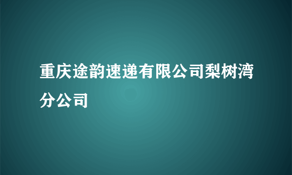 重庆途韵速递有限公司梨树湾分公司