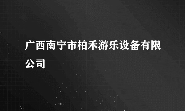 广西南宁市柏禾游乐设备有限公司