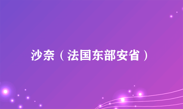 沙奈（法国东部安省）