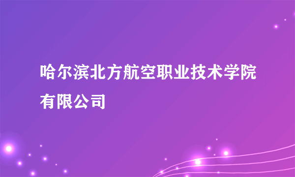 哈尔滨北方航空职业技术学院有限公司