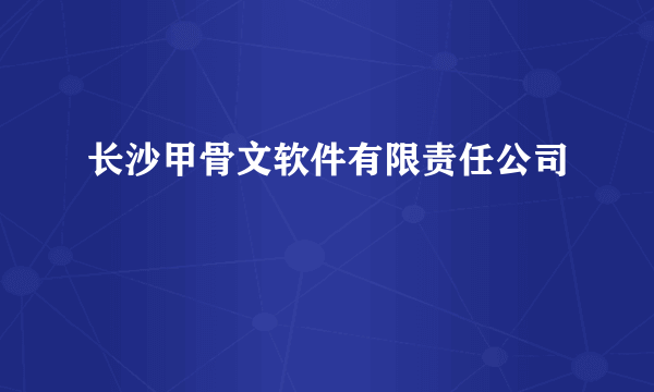 长沙甲骨文软件有限责任公司