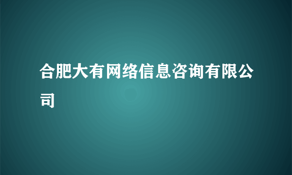 合肥大有网络信息咨询有限公司