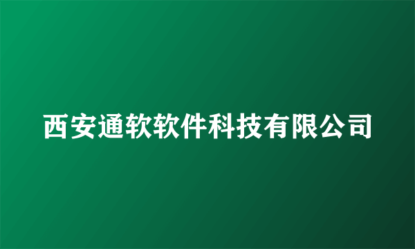 西安通软软件科技有限公司