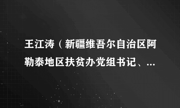 王江涛（新疆维吾尔自治区阿勒泰地区扶贫办党组书记、副主任）