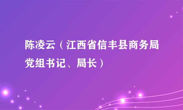 陈凌云（江西省信丰县商务局党组书记、局长）