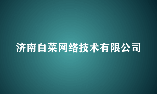 济南白菜网络技术有限公司