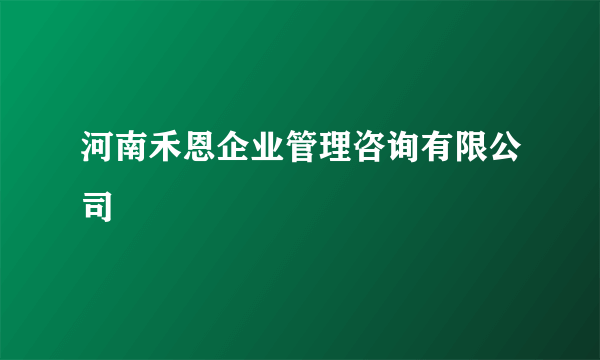 河南禾恩企业管理咨询有限公司