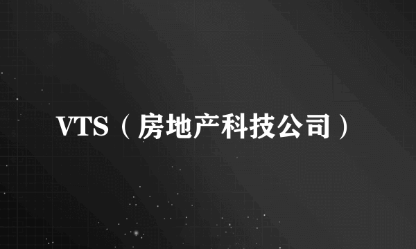 VTS（房地产科技公司）