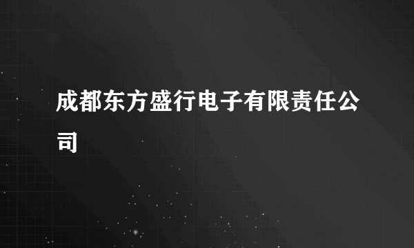 成都东方盛行电子有限责任公司