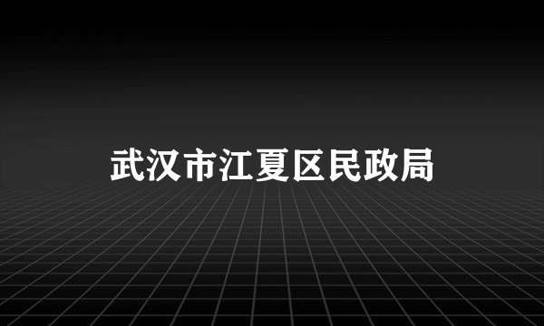 武汉市江夏区民政局