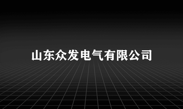 山东众发电气有限公司