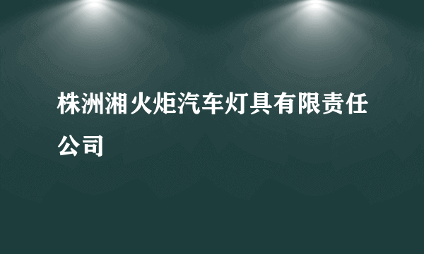 株洲湘火炬汽车灯具有限责任公司