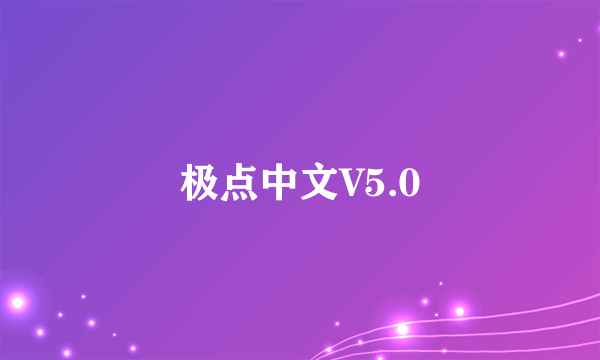 极点中文V5.0