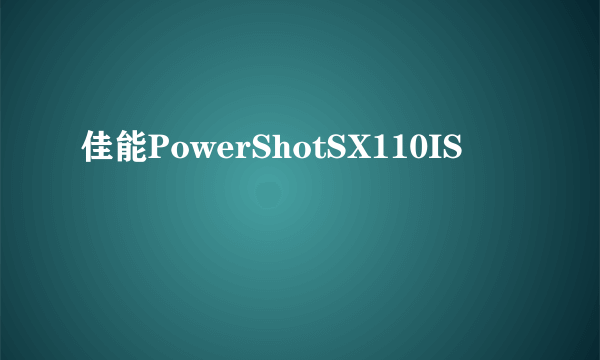 佳能PowerShotSX110IS