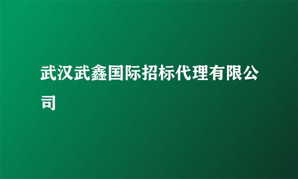 武汉武鑫国际招标代理有限公司