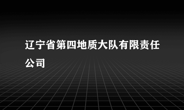 辽宁省第四地质大队有限责任公司