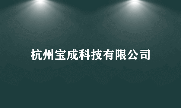 杭州宝成科技有限公司