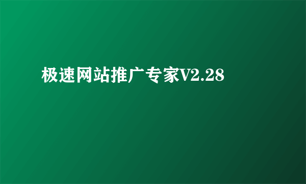 极速网站推广专家V2.28